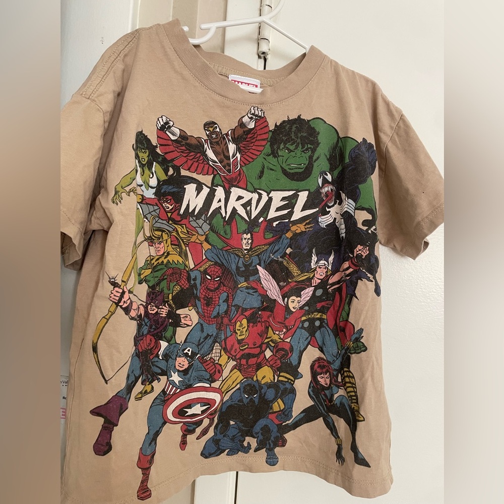 Marvel Kids Beige Superhero T-Shirt